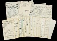 SOLD BY PRIVATE TREATYLooseleaf note-paper of approximately 100 pages containing the addresses of Henry Miller's friends and acquaintances