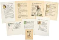 Nine hand-colored broadsides by William Butler Yeats
