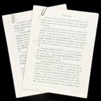 SOLD BY PRIVATE TREATYCousin Henry - 19 page typescript with holograph corrections