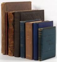 Shelf of books on railroads