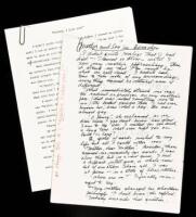 SOLD BY PRIVATE TREATYMother, I Love You! - 22 page holograph manuscript