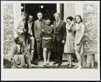 SOLD BY PRIVATE TREATYOriginal black and white photograph of Henry Miller with wife Hoki and others