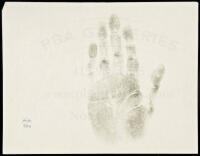 SOLD BY PRIVATE TREATYTwo handprints by Miller (right & left hand)