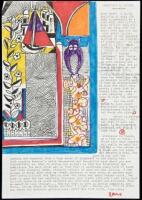 SOLD BY PRIVATE TREATYOne-page typed letter signed, to Henry Miller, with 3 holographed red hearts and elaborate colorful drawings