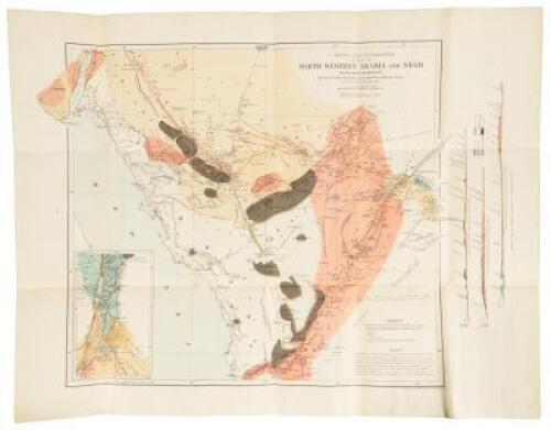 A sketch map itinerarium of part of North Western Arabia and Negd by Charles M. Doughty, Travels Nov. 1876 to Aug. 1878 in Arabia, May & June 1875 in the Peræa. (Presented to R.G.S. September 1883).