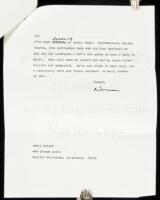 SOLD BY PRIVATE TREATYTwo-page typed letter signed, to Henry Miller, with holograph corrections