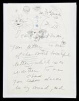 SOLD BY PRIVATE TREATYHolograph letters signed from Marcel Marceau with many drawings to Henry Miller plus a typed letter in response from Miller