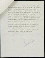 SOLD BY PRIVATE TREATYTwo-page carbon typed letter to Henry Miller, unsigned but with note in Miller's hand "From Anaïs Nin" at end