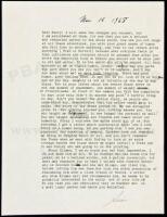 SOLD BY PRIVATE TREATYOne-page typed letter signed, to Henry Miller regarding the editing of her diaries, with holograph corrections