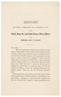 Report by Wm. C. Prescott, Esq., March 8, 1866, on the Uncle Sam Sr. and Gold Canon Silver Mines of the Comstock Lode in Nevada (caption title)
