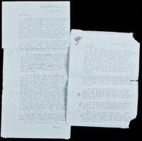 SOLD BY PRIVATE TREATYTwo typed letters signed, to Henry Miller