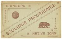 Souvenir Programme. Pioneers, Native Sons.
