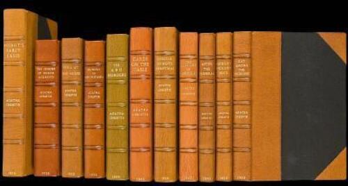 Eleven finely bound first editions by Agatha Christie