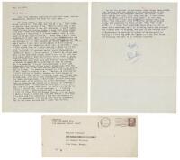 Original 1972 typescript letter from Charles Bukowski