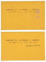 Jargon 31: 14 Poets, 1 Artist. December 12-14, 1958, New York