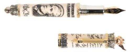 Alexander Hamilton Cream Resin and Vermeil Limited Edition Fountain Pen