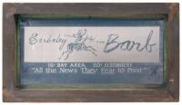 Original screen for printing the Berkeley Barb logo