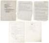 Four original poetry manuscripts by Gregory Corso