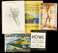 Five volumes by Allen Ginsberg - All signed