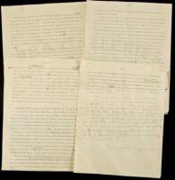 Four page typed description of Tahiti with holograph corrections