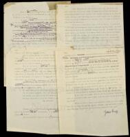 Four page typed description of fishing in New Zealand