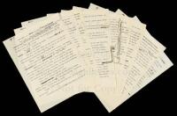 Nine pages of typed manuscript from 'Amber's Mirage', with holograph corrections