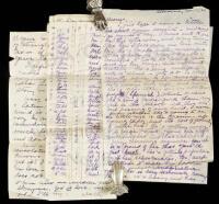 Thirty-one page letter from Dolly Grey to Zane Grey