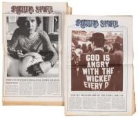 Two issues of Rolling Stone featuring Hunter S. Thompson