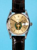 Oysterdate Stainless Steel Manual-Wind Calendar Watch with United Arab Emirates Armed Forces Emblem on Dial, Ref. 6694