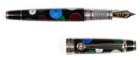 Pierrot Black Enamel and Sterling Silver Limited Edition Fountain Pen