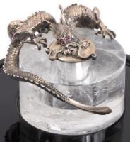 Dragon Sterling Silver and Crystal Limited Edition Inkwell