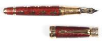 Red Enamel Fleur de Lys Limited Edition Fountain Pen