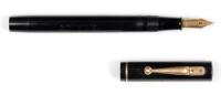 No. 3 Vest-Form Black Lacquer Fountain Pen, Pre-War Model