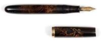 No. 3 Eagle Motif Japanese Lacquer Fountain Pen, Broken Cap, c. 1930s