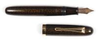 Large Black Lacquer Maki-e Fountain Pen, c. 1940s