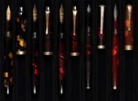 Lot of Five Japanese Lacquer Fountain Pens, c. 1930s-1960s