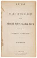 Report of the Board of Managers of the Maryland State Colonization Society