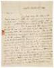 Letter about feud with Commodore Oliver Hazard Perry and search for fugitive slave