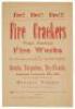 Fire! Fire!! Fire!!! Fire Crackers, Flags, Bunting, Fire Works at Cor. El Dorado and Bridge Sts., Masonic Temple