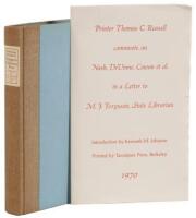 Narrative of a Voyage to California Ports in 1841-42...[with] Printer Thomas C. Russell comments on Nash, DeVinne, Cowan et al. in a Letter to M.J. Ferguson. State Librarian