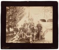 Albumen print of U.S. Infantry soldiers