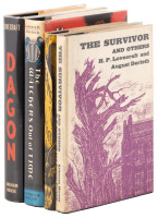 Four volumes of Lovecraft collected by Derleth