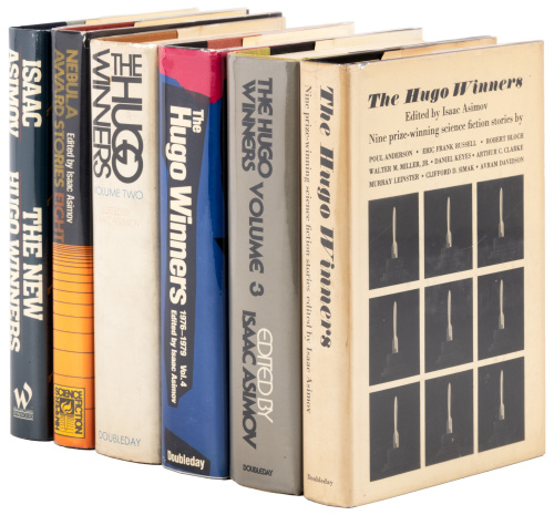 Six volumes of Award Winning Science Fiction edited by Asimov