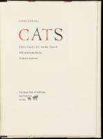 Concerning Cats. Two Tales