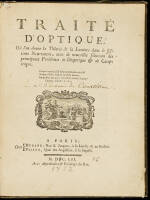 Trait&eacute; d'Optique, o&ugrave; l'on donne la th&eacute;orie de la lumiere dans le syst&egrave;me Newtonien, avec de nouvelles solutions des principaux probl&ecirc;mes de dioptrique & de catoptrique