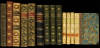 Large group of leather bound volumes
