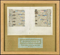 Pair of Leaves from a 15th Century French Book of Hours
