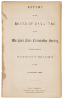 Report of the Board of Managers of the Maryland State Colonization Society