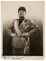 Photograph of Benito Mussolini, signed by him