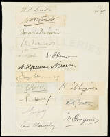 Collection of fifteen autographs of scientists - collected by Hugo de Vries